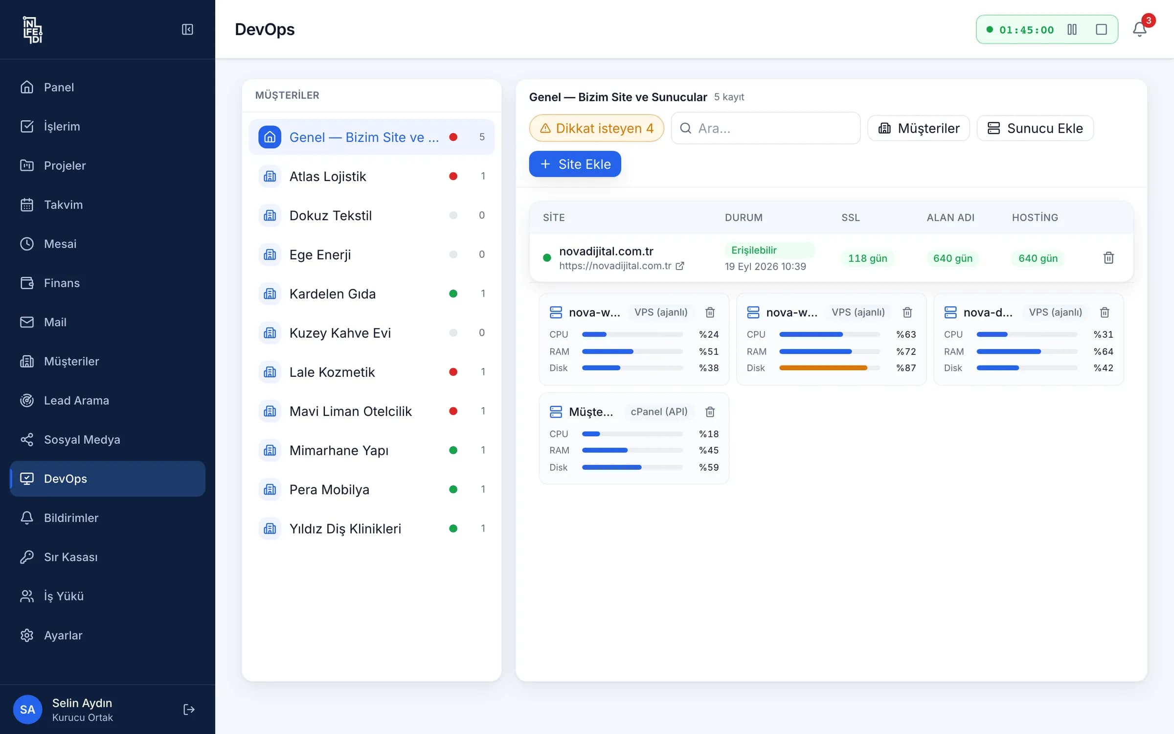 DevOps: siteler, sertifikalar ve sunucular